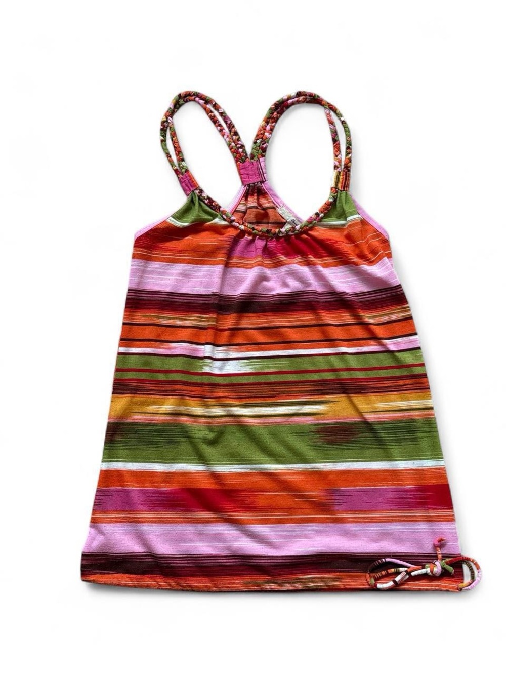Vintage Y2K American Rag Cie Striped Braided Strap Tank Top Cami Size Medium